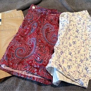 🩳Red Paisley Short and Floral Shorts bundle